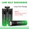 18650 3.7V Lithium Rechargeable Battery with 18650 9900mAh Button Top