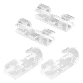 Clips para Cables Organizador de Cables Autoadhesivo Soporte para Cables Portátil Abrazadera de Cable sin Clavos con Cinta de Doble Cara Escritorio de Oficina en Casa para Automóvil 20 Piezas