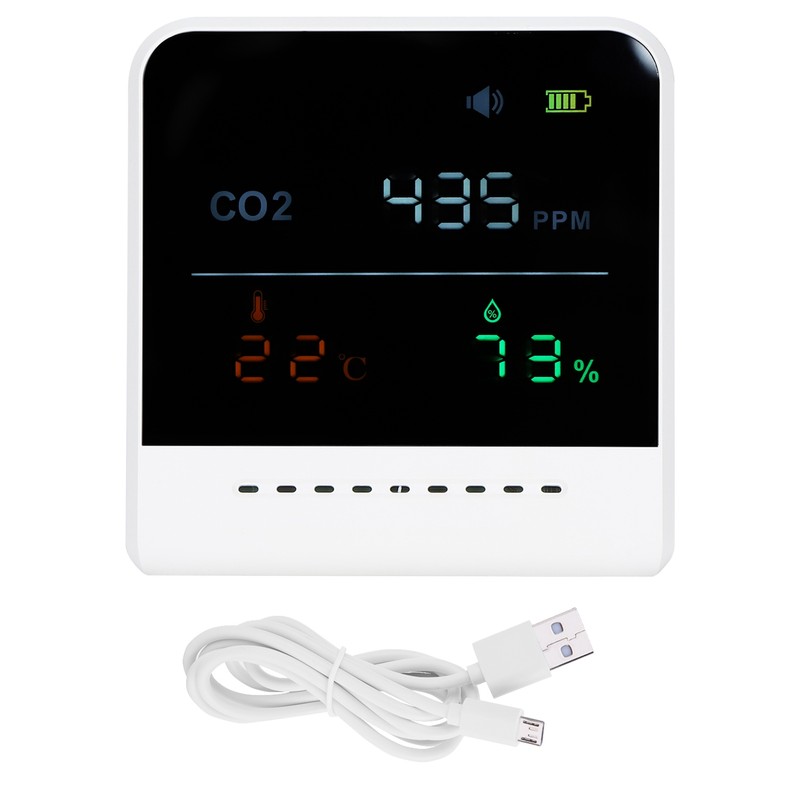 Carbon Dioxide Detector Digital Air Quality Tester with Temperature Humidity