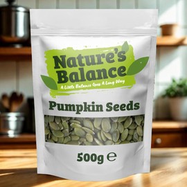 Natures Balance Pumpkin Seeds 500g | Whole Raw Pumpkin Seeds to Eat | High Fibre | High Protein