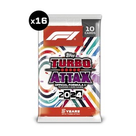 Topps Turbo Attax Formula 1 2024 - Jumbo Box - 16 packets per box (160 cards) with a guaranteed LE and Black Edge card inside every box - Online Exclusive Product!
