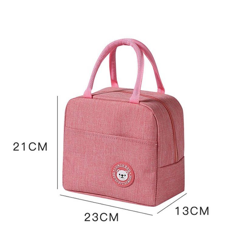 Tongke Insulated Lunch Bag, Portable Thermos Lunch Box Carrier, Double-Layered