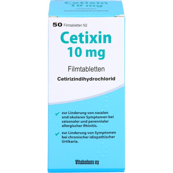 CETIXIN 10 mg film-coated tablets, pack of 50