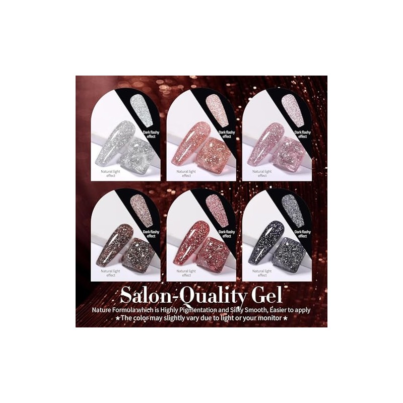 Born Pretty- BORN PRETTY Esmalte en gel con purpurina reflectante,