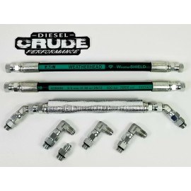 Crude Diesel 99-03 Ford 7.3L Powerstroke High Pressure Oil Pump HPOP Hoses Lines Set