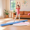 GYMAX 7FT Folding Balance Beam, Portable Floor Gymnastics Beam with