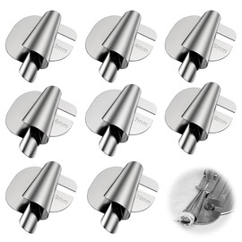 Riiosyu Pack of 8 Rolled Hem Presser Foot, Universal Sewing Rolled Inhibitor Foot Magnetic Seam Guide Wide Narrow Seam Guide Rolled Hem Sewing Machine Presser Foot Set for Home Use Commercial (3 mm -
