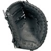ZETT BSFB56923A Lightex Soft Baseball Catcher Mitt, Right Toss, Black