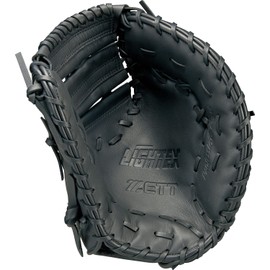 ZETT BSFB56923A Lightex Soft Baseball Catcher Mitt, Right Toss, Black (1900)