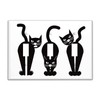 Funny Cat Black Light Switch Cover Decorative 3 Gang Wall