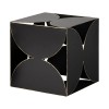 Homeroots 8" Contemporary Black Metal Geo Cube Sculpture