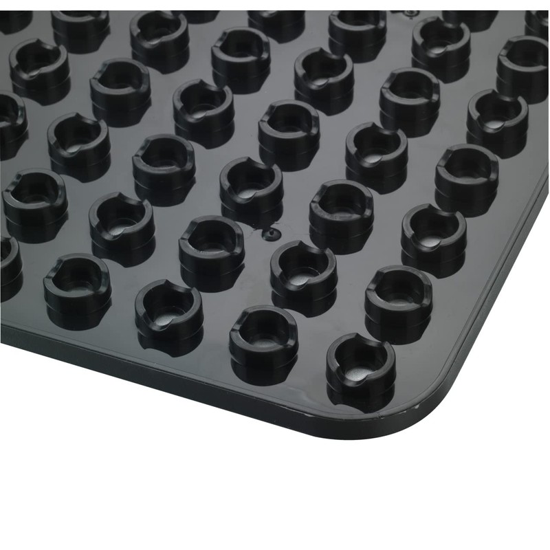 WENKO 2005571100 Sink mat Kristall Black - extra strong, square,