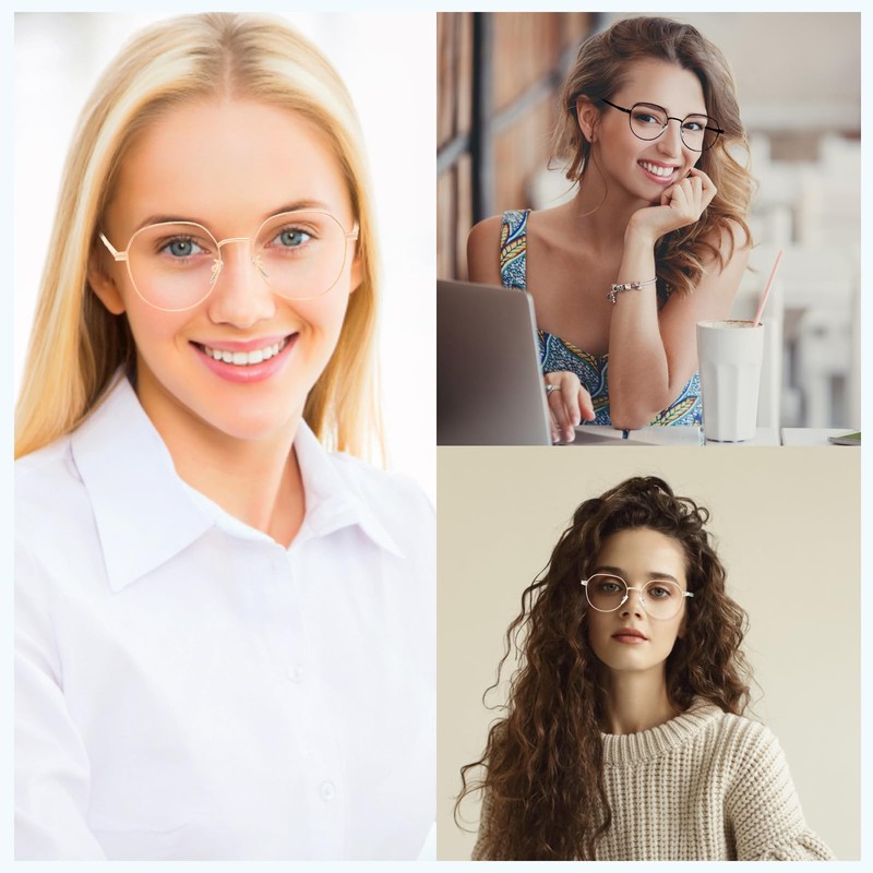 PEYEOISD 3PCS Fashion Round Reading Glasses 3.5 for Men&Women, Super