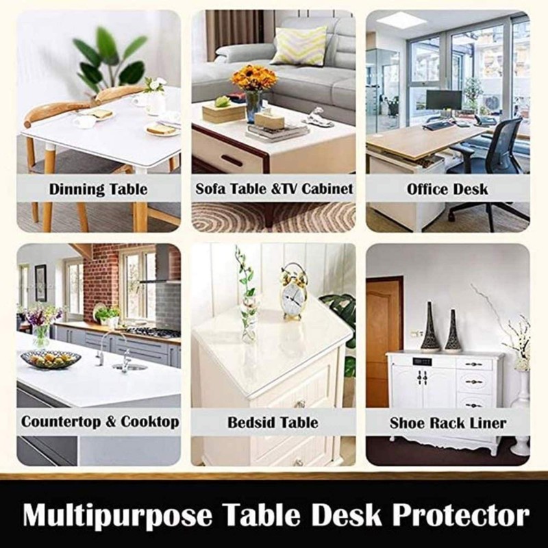 Toptablecloths Transparent PVC 1.5 mm Waterproof Oilproof Table Cover (17.7"x17.7"
