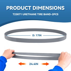 T23071 Urethane Tire Band, for GRIZZLY Band Saw Tire - 2 PK