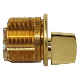 Ilco 7161TK2-03 Polished Brass 1" Mortise Turn Knob Cylinder