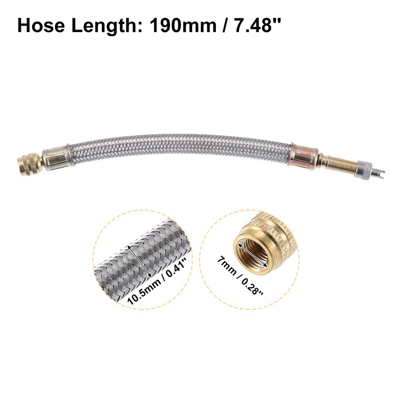 X AUTOHAUX 190mm 7.48'' Car Tire Valve Stem Extension Inflator