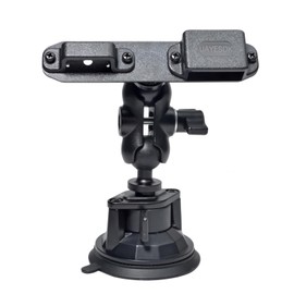UAYESOK Heavy Duty Walkie-talkie Car Mount & Speaker Mic Vehicle Holder (Vacuum Suction Cup, Windshield Dashboard Mounting) for HT, 2 way radio, Scanner
