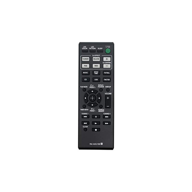 RM-AMU199 Replaced Remote fit for Sony Home Audio LBT-GPX555 MHC-GPX888