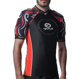 Optimum Unisex Senior Razor Protective Top - EVA Padding Protection, Rugby Approved Lightweight and Breathable Protective Top - Black/Red (Mini)