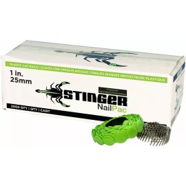 STINGER 0136260 NailPac - 1" Electro Galvanized Nails with 1" Plastic...