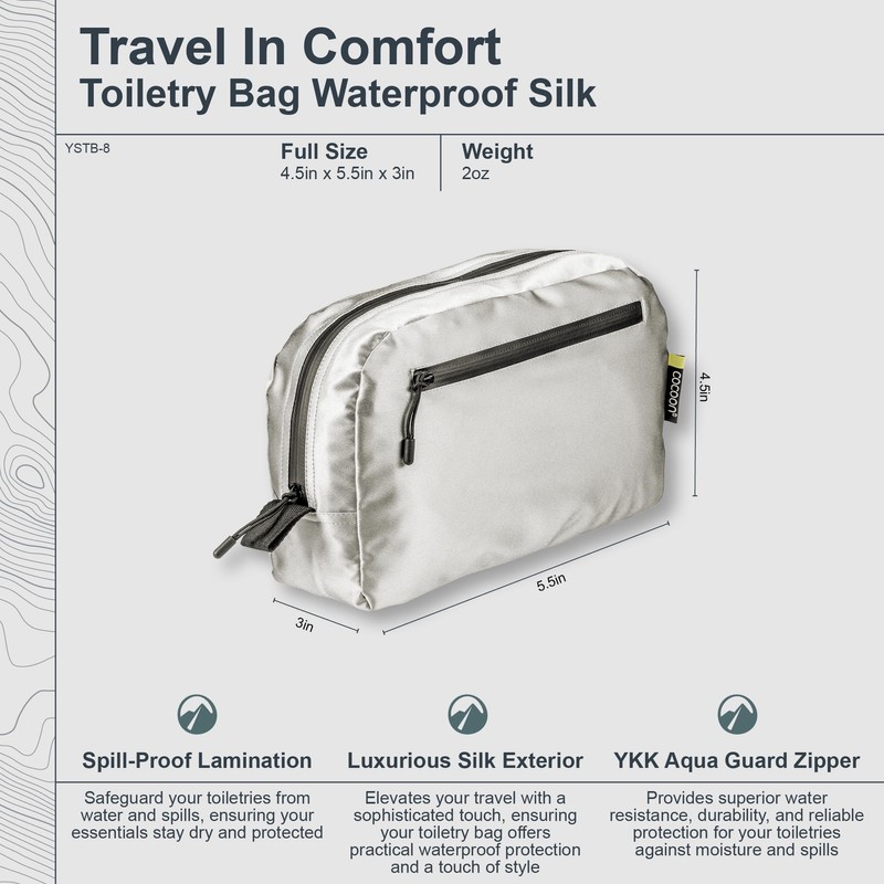 Cocoon - Premium - Toiletry Bag Waterproof Silk - Sand