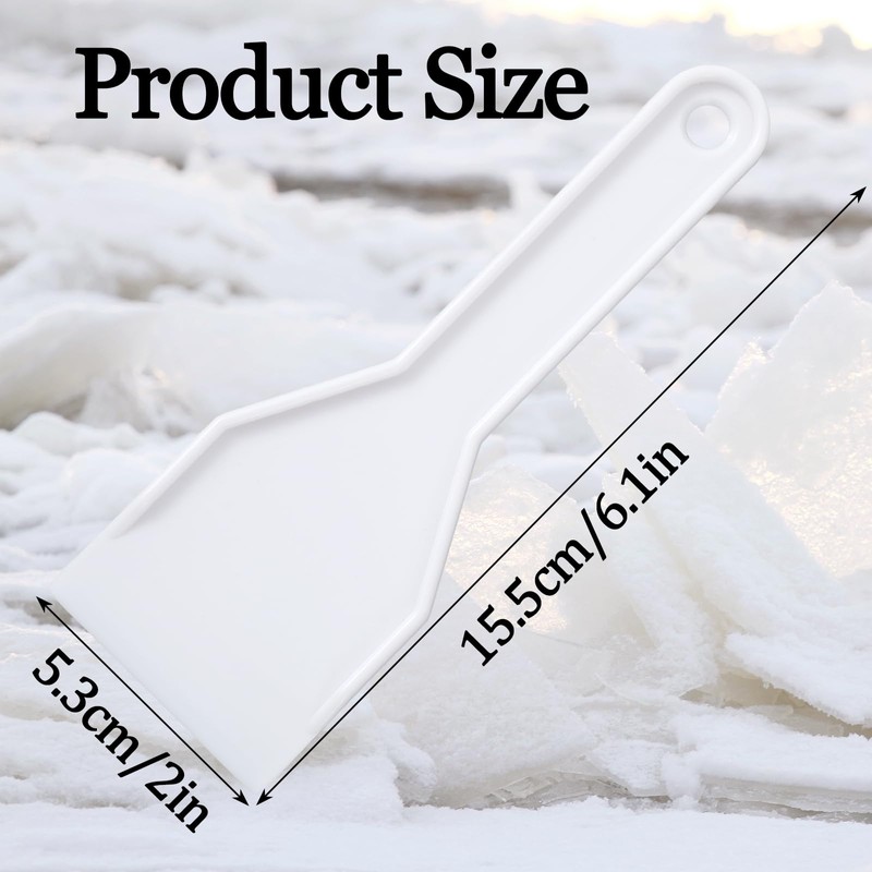 JIEYAO Pack of 4 Fridge Ice Scraper Freezer, Plastic Ice