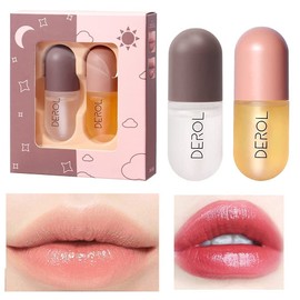 Set de Relleno de Labios Natural, potenciador de Labios y sérum para el Cuidado de los Labios de día y Noche para Labios llenos e hidratados