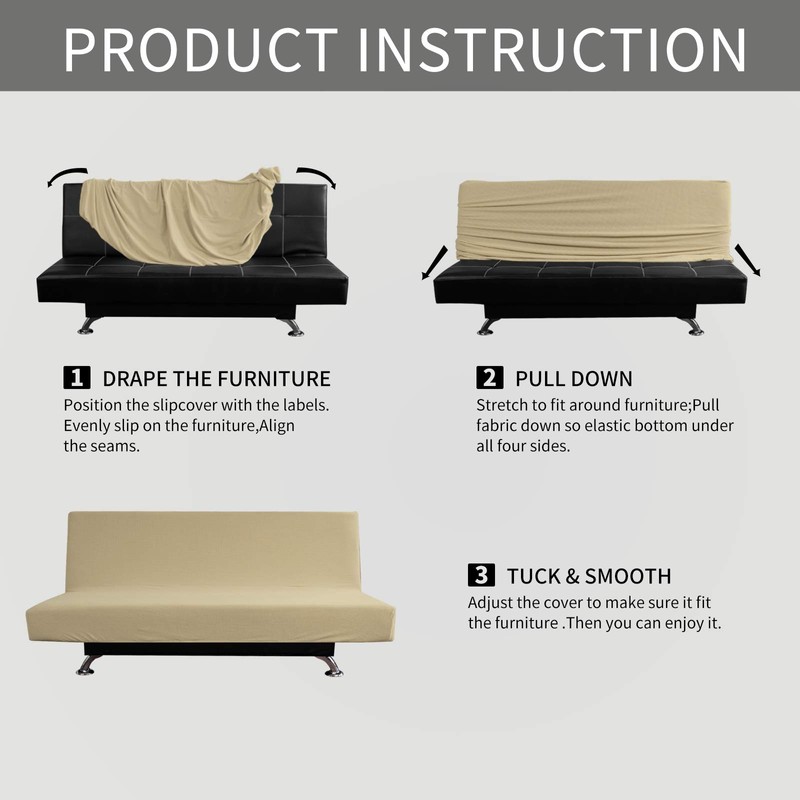 Easy-Going - Funda elástica para futón sin Brazos, Protector de