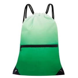 HOLYLUCK Drawstring Backpack Bag Sport Gym Sackpack, Gradient Green, One_Size, Sport