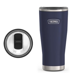 THERMOS ICON SERIES Stainless Steel Cold Tumbler with Slide Lock, 24 Ounce, Mystical Navy