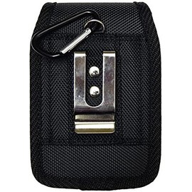 New Large Size Nylon Pouch (Belt Clip) for Freestyle Libre 3 & Freestyle Libre 2 with Cover (Case) On (V2L-Black)