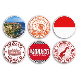 6 x 10cm Monaco Vinyl Stickers - Monte Carlo Country City Travel Map Flag Holiday Luggage Design Gift #78866