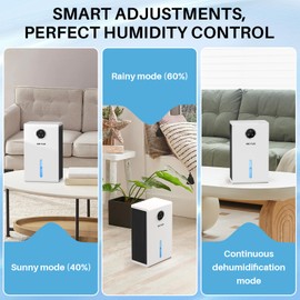 Dehumidifier, 95 oz dehumidifiers for home,1000 sq. ft Dehumidifiers for Bedroom with 7 Colors LED Light, Ultra Quiet & Auto Shut off dehumidifiers for basements Ideal for RV, Bathroom, Bedroom