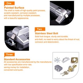 COOLOUS Door Push Bar Panic Exit Device with Exterior Lever Emergency Lock Stainless Steel Commercial Emergency Panic Exit Bar Handle Hardware for Metal Wood Door