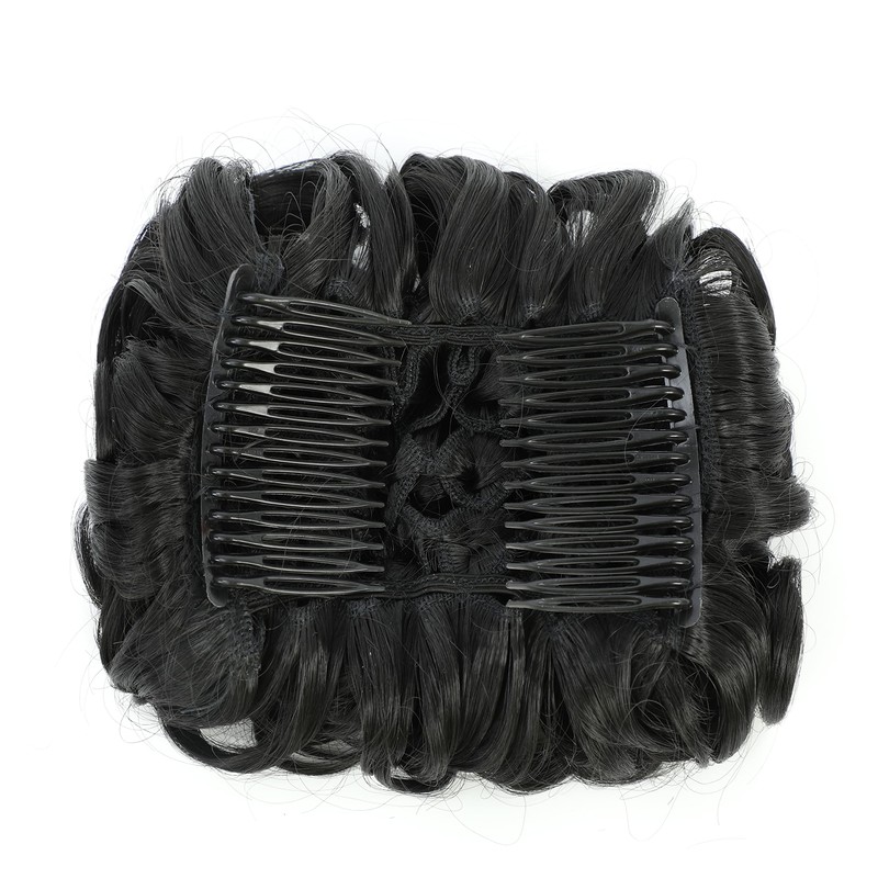 SWACC Short Messy Curly Dish Hair Bun Extension Easy Stretch
