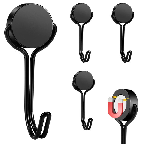 Buelkmag Magnetic Hooks, Heavy Duty 304 Stainless Steel Magnetic Hooks