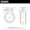 Kouei Kasei KFBS21B-8400 Anti-Vibration Resin Pipe Clamp 1.2 inches (30