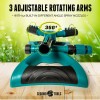 Segomo Tools 360 Degree Automatic Rotating Garden Lawn Water Sprinkler