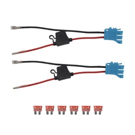 Jevina Confezione da 2 connettori per cablaggio da 12 AWG per Peg-Perego, batteria SLA da 12 Volt, giocattolo con fusibile