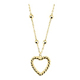 SOFIA MILANI - Women's Necklace 925 Silver - Heart Ball Pendant, Gold