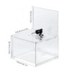 Mineup Acrylic Donation Box Lockable, Lockable Donation Box with Lock,