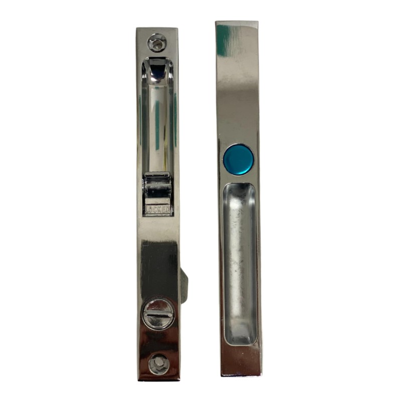 Barton Kramer Patio Door Lock 6-5/8" Chrome Glass