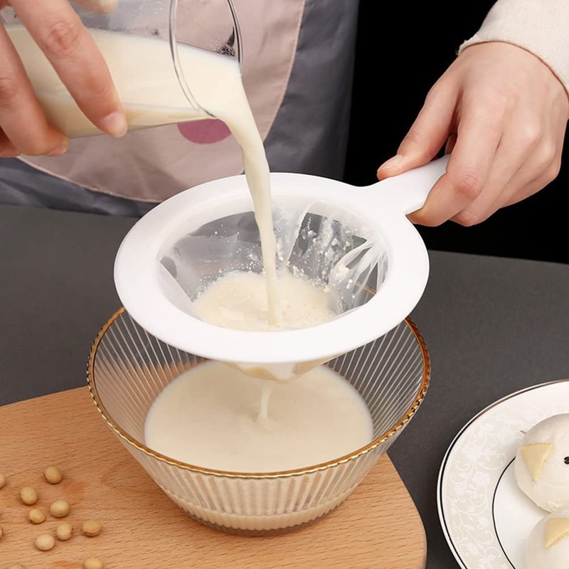 2-Piece 200-Mesh Ultra-Fine Juice Strainer Set, Smooth Fine Mesh for