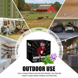 Rodent and Insect Repellent Ball. Suitable for use in Homes, Gardens, and Warehouses. Uses Natural Ingredients to Safely and Effectively Repel mice & Squirrels. Safe for Families and Pets 12 Pack