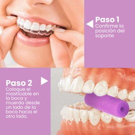 Paquete 10 Masticables de Ortodoncia Alineación Retenedores Protectores Bocales Aromas Menta Anciedad Estrés Goma Suave ejercitar Mandíbula 10 piezas (Amarillo)