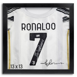 Dunkive T-Shirt Display Frame, 13" x 13" Black Wood T-Shirt Frame with 98% Uv Protection Acrylic, 1" Depth of Usable Space Shadow Box, Display Case for Shirts, Jerseys, Memorabilia