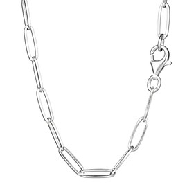 NKlaus Women's Necklace Long Anchor Chain 925 Sterling Silver (38 cm - 80 cm) Width: 3.6 mm, Sterling Silver