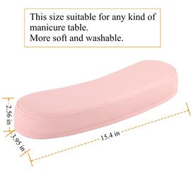 QUEESALN Manicure hand Rest Cushion Pillow Pad, Nail Polish Hand Cushion Pillow, Manicure Table Portable Nail Table Hand Cushion, Nail Art Tools Hand Cushion, Nail SPA Salon Home DIY Nail Tech (Pink)