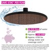 Watersaving Wood Rain Shower Head